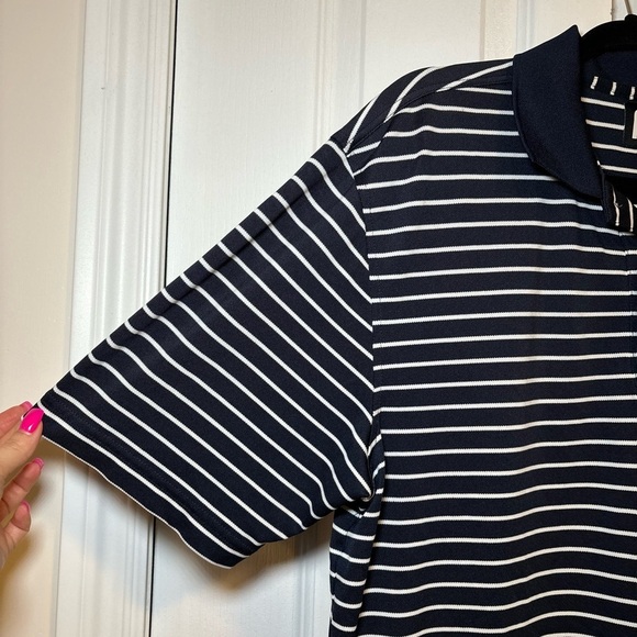 FootJoy FJ - Men's Black Striped Casual Basic Outdoor Polo Shirt in Size L - Picture 8 of 12